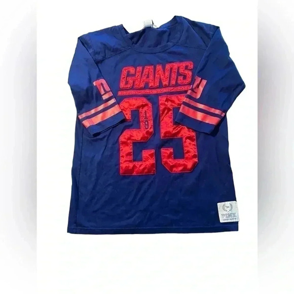 PINK NY GIANTS football pink by Victoria secret 3/4 jersey tshirt size small - Picture 1 of 6
